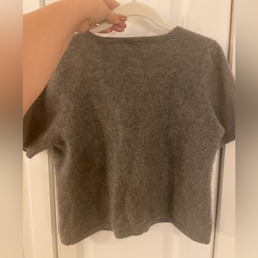 Vintage grey cashmere t shirt top by Apostrophe, no sign of wear - Picture 2 of 4